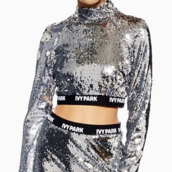 Sequin silver ivy park crop top - Picture 6 of 7
